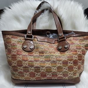 Gucci Multicolor Straw Tote